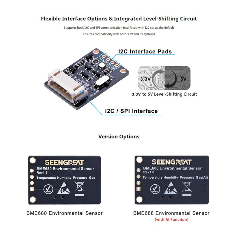 BME688 Environmental Sensor - High Accuracy Temperature, Humidity, Pressure &