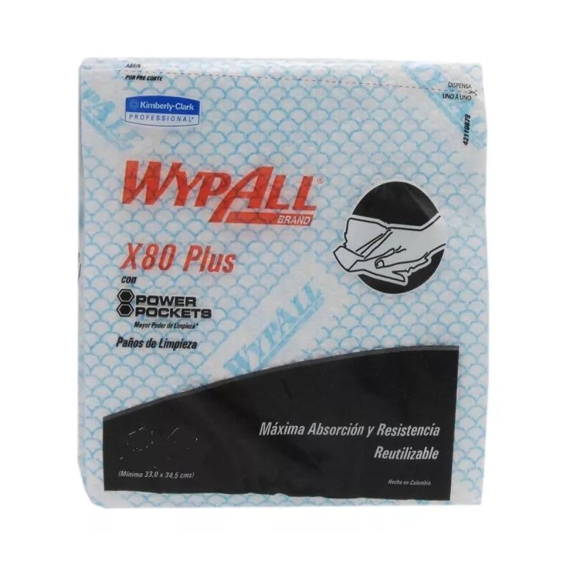 Wypall X80 Plus Paño De Limpieza Con 40 Piezas Reutilizable