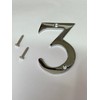 3 Inch Polished Chrome Screw-On Number 3 – House Door