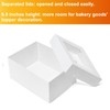 Wowxyz 6pcs 14x10x6.5 Cake Boxes Rectangle Quarter Sheet 1/4 Sheet