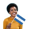 25 Packs Small Honduras Flags on Handheld Stick，Miniature Honduran Flag