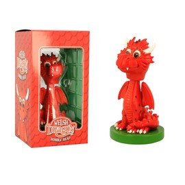 Elgate Wales Dragon Red Bobble Head Figure | Toy Home Office Decor Figurine Ornaments | Executive Desk Toys | Lovely Table Centerpiece & Living Room Accessories | Gifts for Adults, Kids, Women & Men