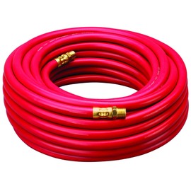 Amflo 512-50E Red 300 PSI Rubber Air Hose 1/4" x 50' with 1/4" MNPT End Fittings