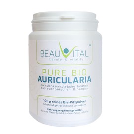 Pure Organic Auricularia Powder 100 g Judas Ear from EU Organic Agriculture, Vegan, No Artificial Additives