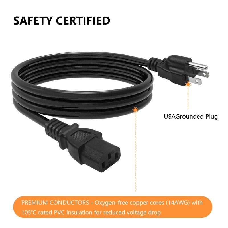 Replacement for Peloton Tread and Superfit Treadmill Power Cord, Extra
