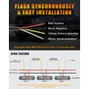 OFFKAT Upgraded 8 PCS 12 LED Sync Feature Emergency Strobe