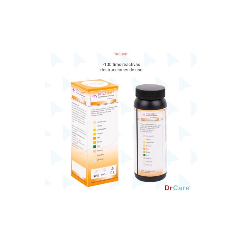 Tiras de Uroanálisis 10 Parámetros | Caja con 100 pzas