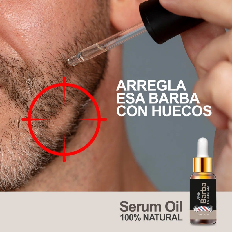 3 Esencia Aceite Para Crecer Barba Bigote Natural 30ml Natural
