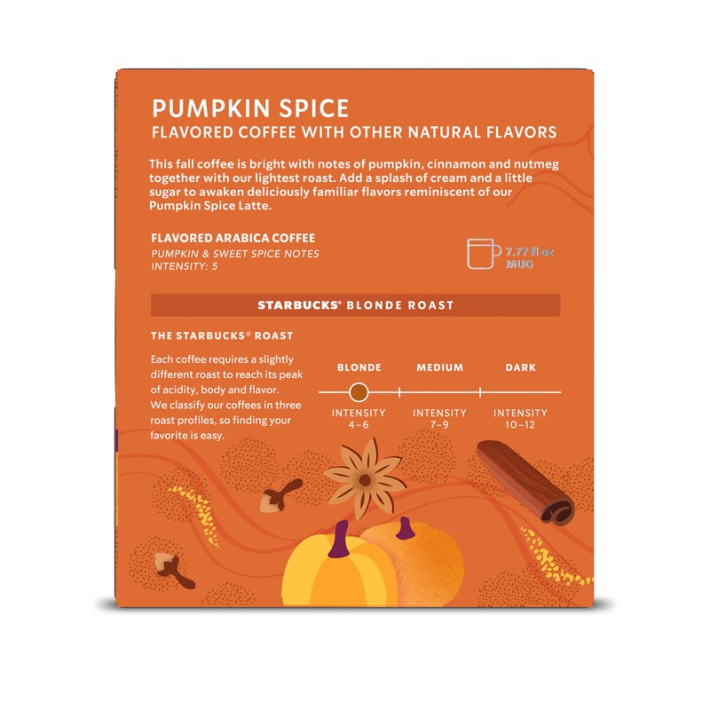 Starbucks by Nespresso Vertuo, Pumpkin Spice, 32-count Coffee Pods, Brews