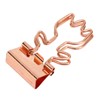 100Pcs Rose Gold Hollowed Long Tail Binder Paper Clips Beautiful