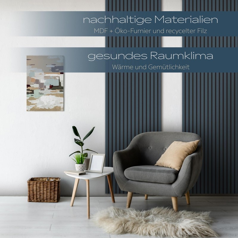 HEXIM Acoustic Panels Sample Piece - Flexible Slat Wall, Wood
