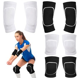 Sosation 2 Set Volleyball Elbow Pads and Knee Arm Sleeves with Protection Pad Volleyball Essentials Accessories with High Protection for Youth Teen Tr
