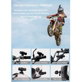 VSYSTO Action Cam Mini Helmkamera HD 2K WiFi Fahrrad Fahrradkamera wasserdichte Sport Action Kamera 170 Weitwinkel-Objektiv Videorecorder mit Zubehör