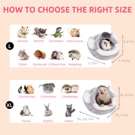 LEFTSTARER Hedgehog Guinea Pig Cage Bed Small pet Animals House Accessories, Guinea Pig Toys House Nest Hamster Supplies Habitat Ferret Rat (Large, 4-Koala)