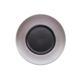 Demoda (Black/Platinum) 8.7 inches (22 cm) Dessert Plate (dm-102)