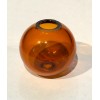 Globe New: Old Stock Hand Blown 3" Diameter Amber Glass