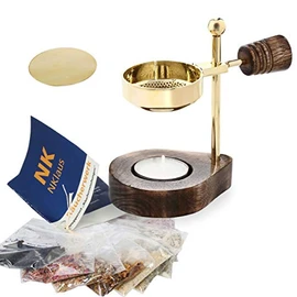 NKlaus Starter Pack Incense Burner Set 13 Pieces with Incense Mixtures Frankincense Herbs 40604