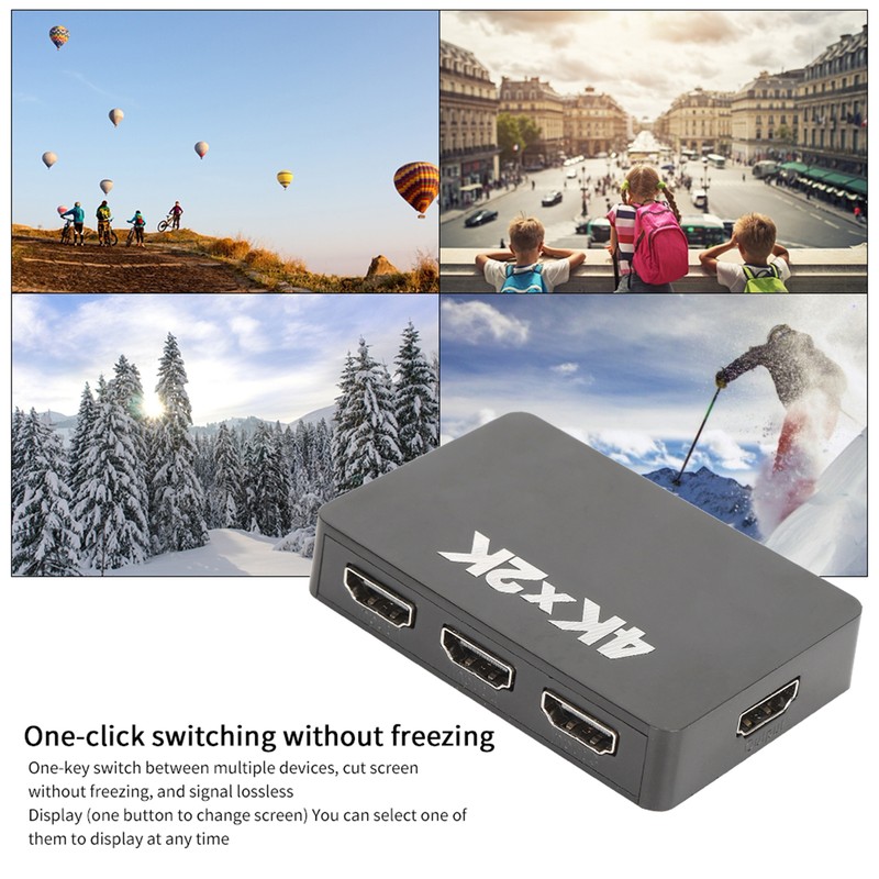 3 Input 1 Output Switcher HDMI-Compatible 2Kx4K HD Video Signal