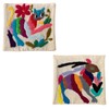 Two Sisters Juego de Portavasos, Variados Dibujos Bordado a Mano