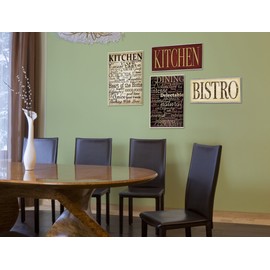 Stupell Home Décor Bistro Rectangle Kitchen Wall Plaque, 7 x 0.5 x 17, Proudly Made in USA
