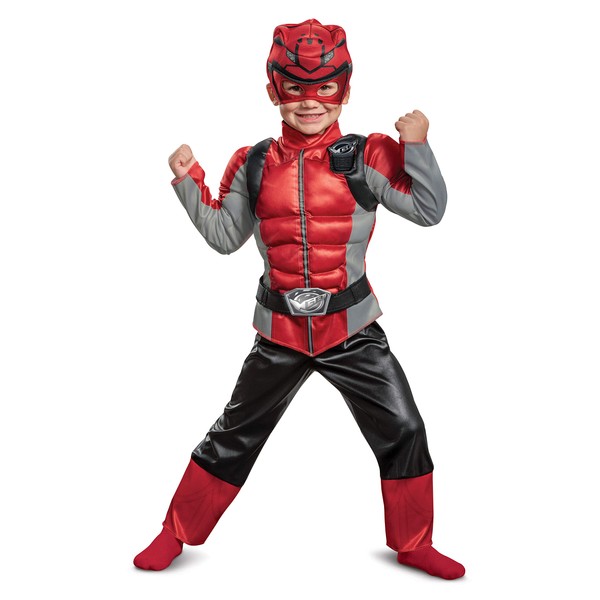 Disguise Red Ranger Beast Morpher Toddler Boys' Muscle Costume