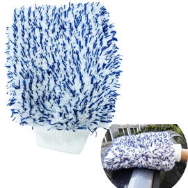 Mewflew Doppelseitiger Mikrofaser-Auto-Waschhandschuh – Großer Reinigungshandschuh Aus Korallenfleece, Superabsorbierend, Kratzfrei Und Fusselfrei, Ideal Für Autos, Lkws, Suvs, Fenster Und Haushalt