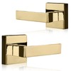 XFORT Quad Passage Knob Set Polished Brass, Door Knob for