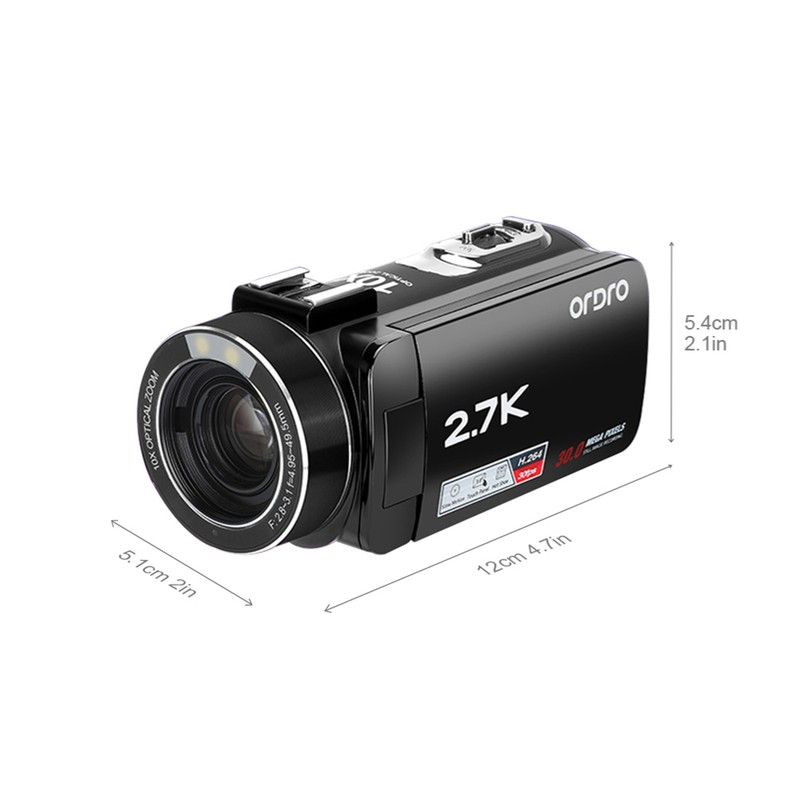 2.7K 24MP Digital Camera 10X Optical Zoom Video Camera Camcorder