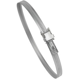 5" Inch Ducting Clamp - 10 Pieces of Adjustable Galvanized Steel Duct Hose Clamps with Worm Gear - Wide Diameter Range Fastener for Flexible Ducting (Pack of 10)