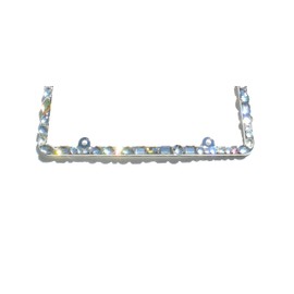 Chunky Mix AB Clear Crystal Rhinestone License Plate Frame (4 Screw Holes) Bling