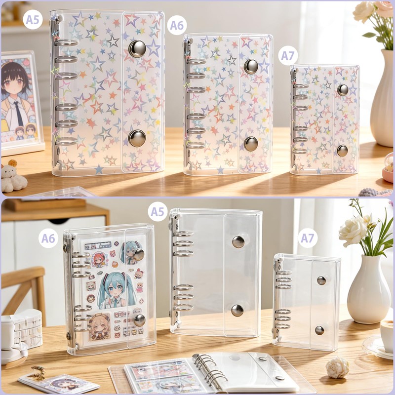Sticker Book, Soft Cover Binder, 20 Refills, with Card Pockets,