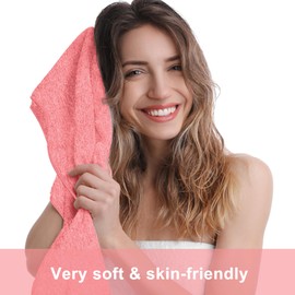 HiiPeak Microfibre Towel Compact Camping Beach Towel - Quick Dry Lightweight Absorbent Sports Gym Towel Swimming Hiking Drying Towel for Men,Women (Pink, 180 * 90 cm)