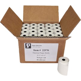 Verifone VX520-2 1/4' x 70" Thermal Paper Rolls - Credit Card Receipt Paper