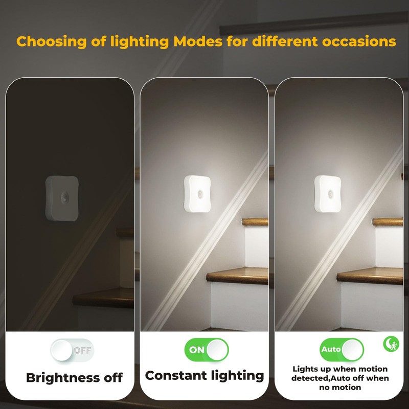 Rechargeable Motion Sensor Light Indoor Stair Lights Rechargeable Battery Night
