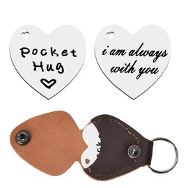 Dad Gifts from Daughter Long Distance Relationship Gifts for Boyfriend Girlfriend Inspirational Friendship Gifts for Women Heart Pocket Hug Keepsake Token Anniversary Wedding Gifts for Husband Wife