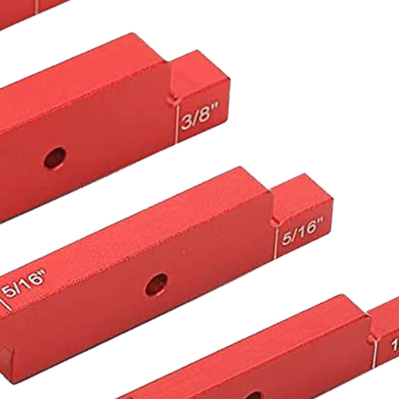 7Pcs Setup Blocks Height Gauge Set Adjustable Woodworking Carpenter Measuring