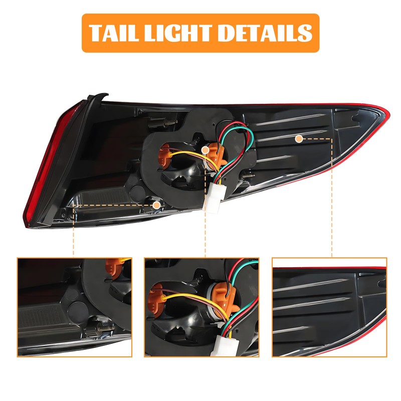 PIAOYUE- For 2015 2016 2017 Hyundai Sonata Sedan Outer Tail