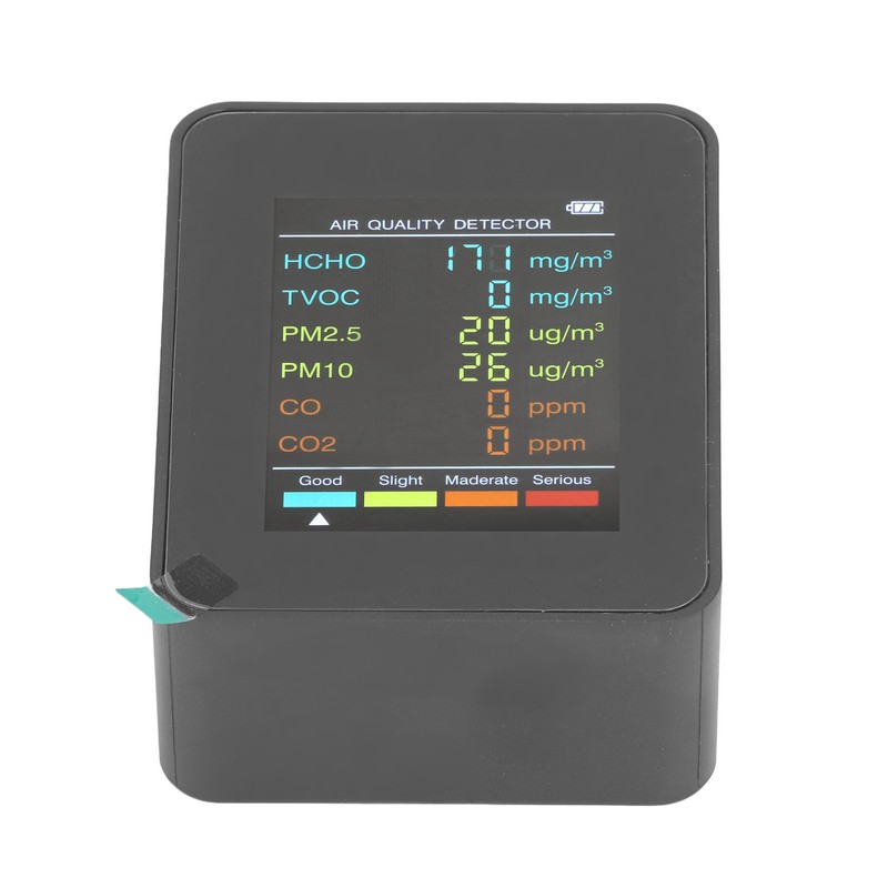 Air Quality Monitor Portable LCD Backlight Screen CO2 TVOC HCHO