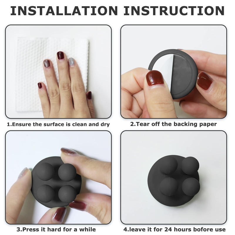 XoYoZo 4 pcs Silicone Toothbrush Holder Multi-Function Hook Waterproof self