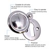 Victorian Keyhole Covered Escutcheon for Front Doors 35mm Polished Chrome