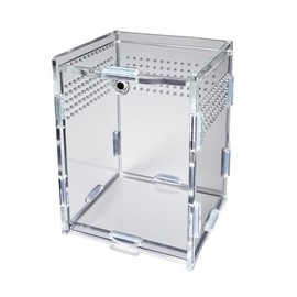 Acrylic Jumping Spider Enclosure, Arboreal Tarantula Enclosure, Small Acrylic Enclosure, Caterpillar Habitat, Bug Enclosure, Spider Cage, Plastic Terrarium(3.1X3.3X4.5 inch)