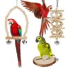 17PCS Bird Toys Parrot Swing Toys Chewing Hanging Bell Cockatiel