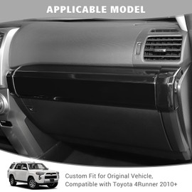 Jimen Compatible with Toyota 4Runner 2010-2024, 3PCS Center Console Co-Pilot Passenger Side Panel Dash Trim Cover (Black)