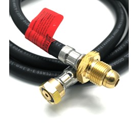 1.5m POL x W20 PIGTAIL CARAVAN PROPANE GAS HOSE WITH NRV
