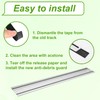 lasuroa Guide Rail Track Tape, 118in Black Debris Protection Replacement