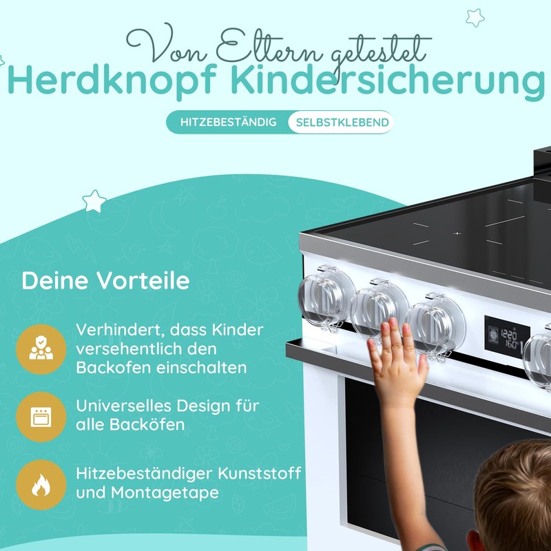 Cooker Protection Children's Cooker Knobs – Pack of 6 Cooker