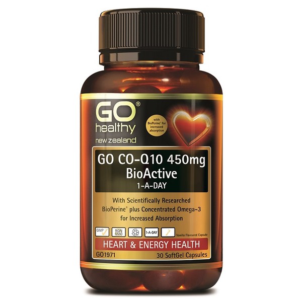GO Healthy GO Co-Q10 450mg BioActive 1-A-Day SoftGels 30