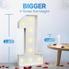 Graduation Decorations 2025, 2.3FT Marquee Numbers 25 for Graduation Party Decorations, 25 Light Up Numbers Kindergarten Graduation for Preschool High School College, 25