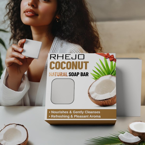 Coconut Soap, Natural Coconut Soap Bar, Handmade for all Skin