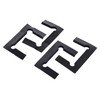 CRL Black Replacement Gasket Pack with Fin for Geneva Hinges